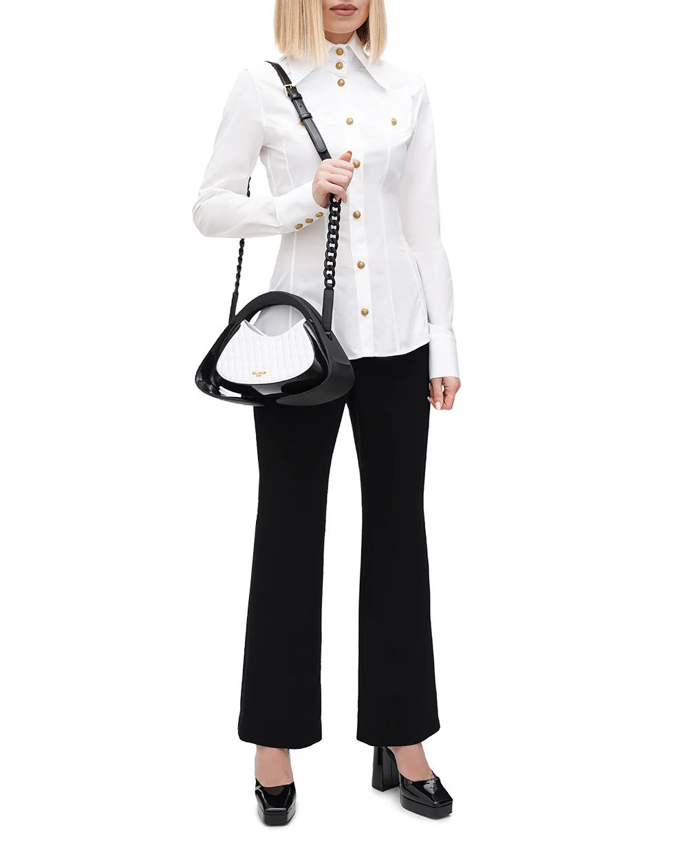 Сумка Jolie Madame Medium Balmain DN0DB903KTGL, белый цвет • Купить в интернет-магазине Kameron