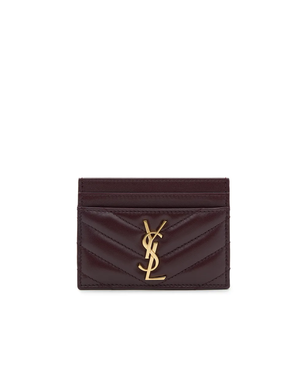 Визитница Saint Laurent 423291-AAA44, бордовый цвет • Купить в интернет-магазине Kameron