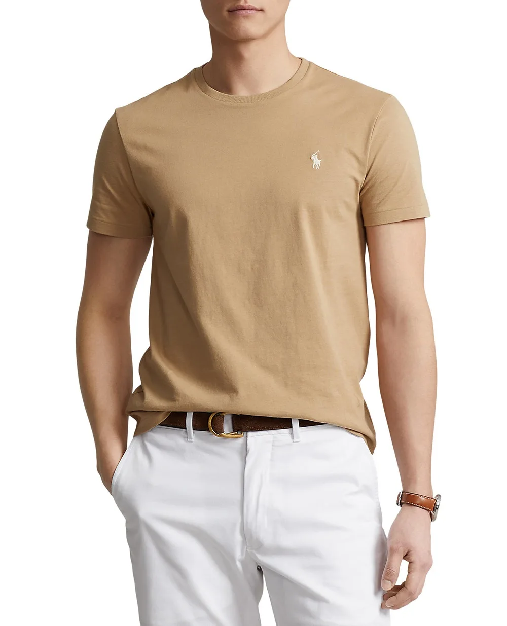 Футболка Polo Ralph Lauren 710671438329, бежевый цвет • Купить в интернет-магазине Kameron