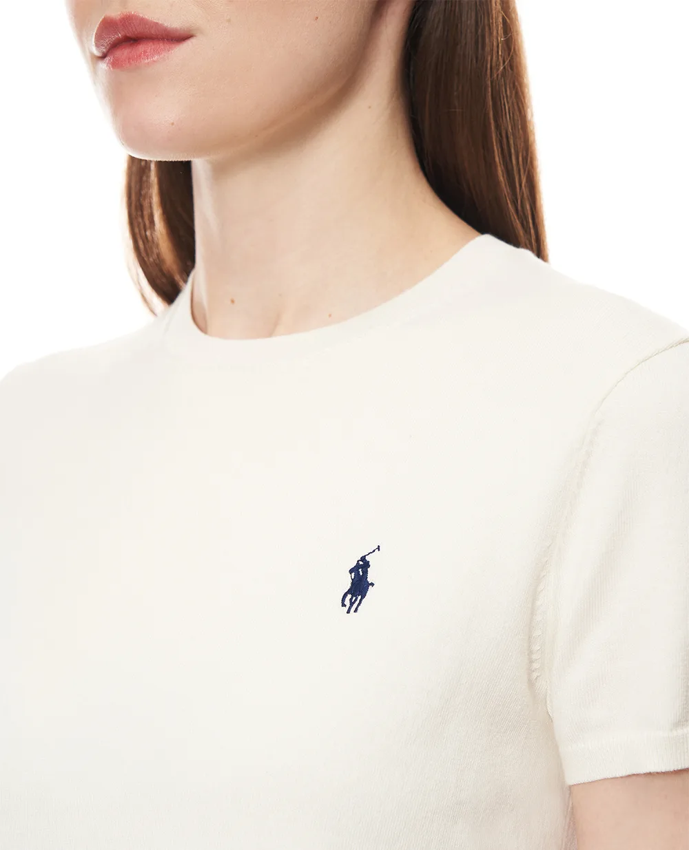 Свитер с коротким рукавом Polo Ralph Lauren 211971872003, кремовый цвет • Купить в интернет-магазине Kameron