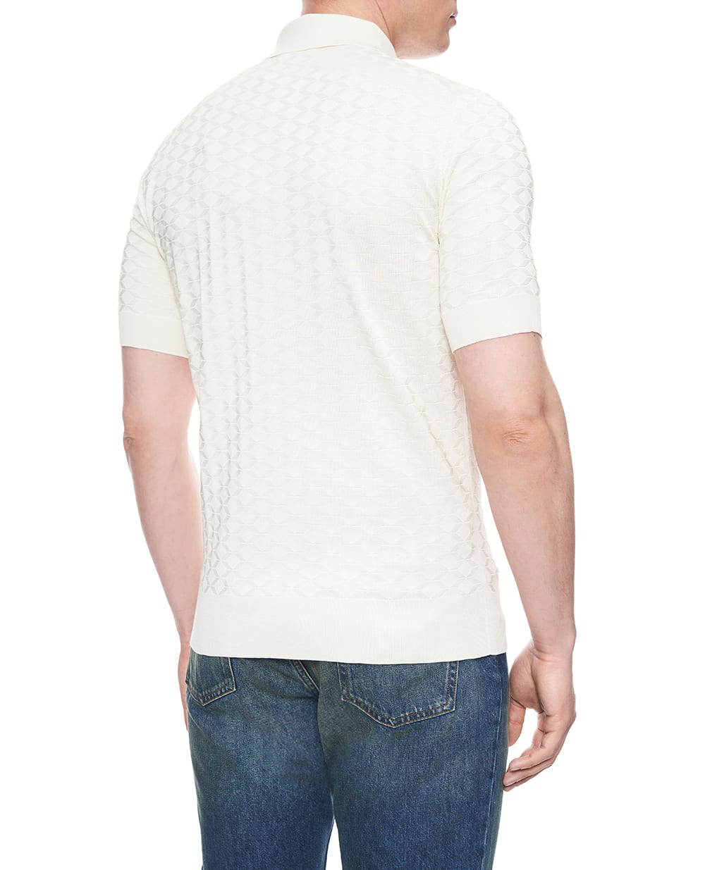 Поло з шовку Dolce&Gabbana GXZ02Z-JBSOF, білий колір • Купити в інтернет-магазині Kameron