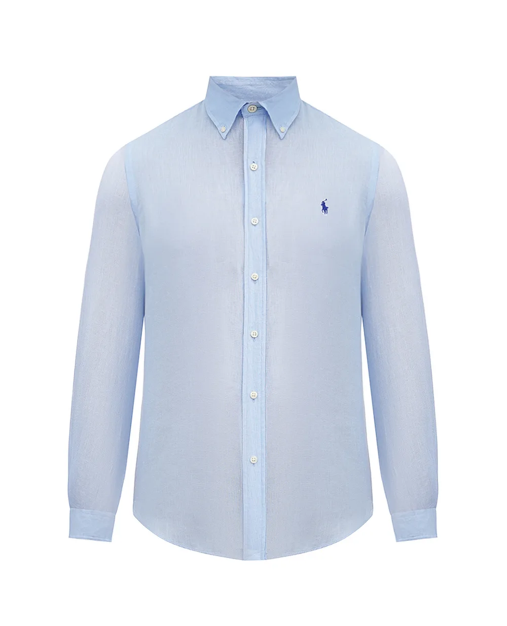 Льняная рубашка Polo Ralph Lauren 710966294008, голубой цвет • Купить в интернет-магазине Kameron