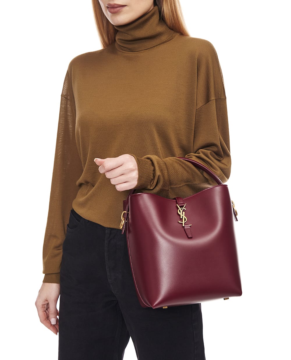 Сумка Le 37 з телячої шкіри Saint Laurent 742828-2R20W, червоний колір • Купити в інтернет-магазині Kameron