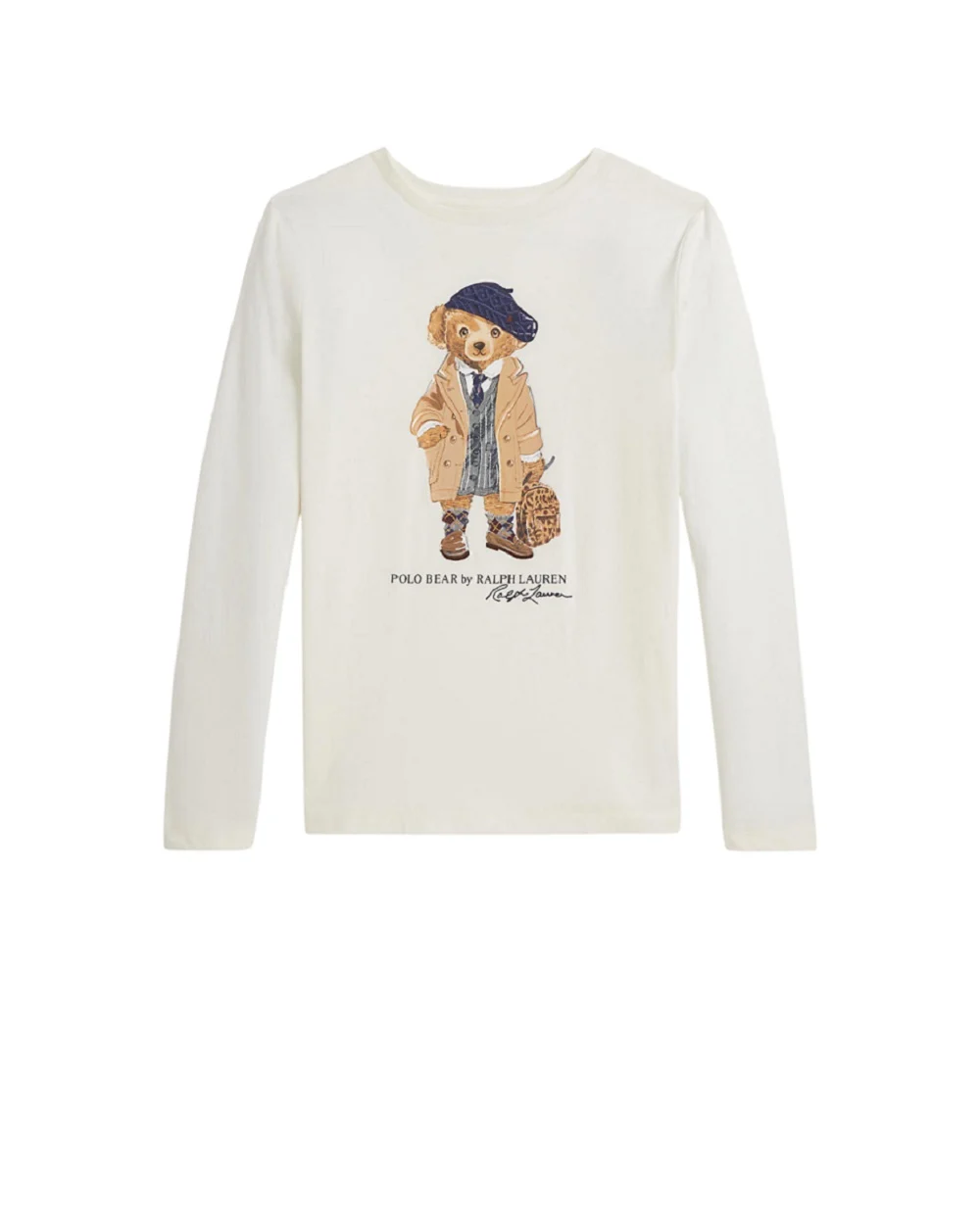 Дитячий лонгслів Polo Bear Polo Ralph Lauren Kids 313979034001, білий колір • Купити в інтернет-магазині Kameron