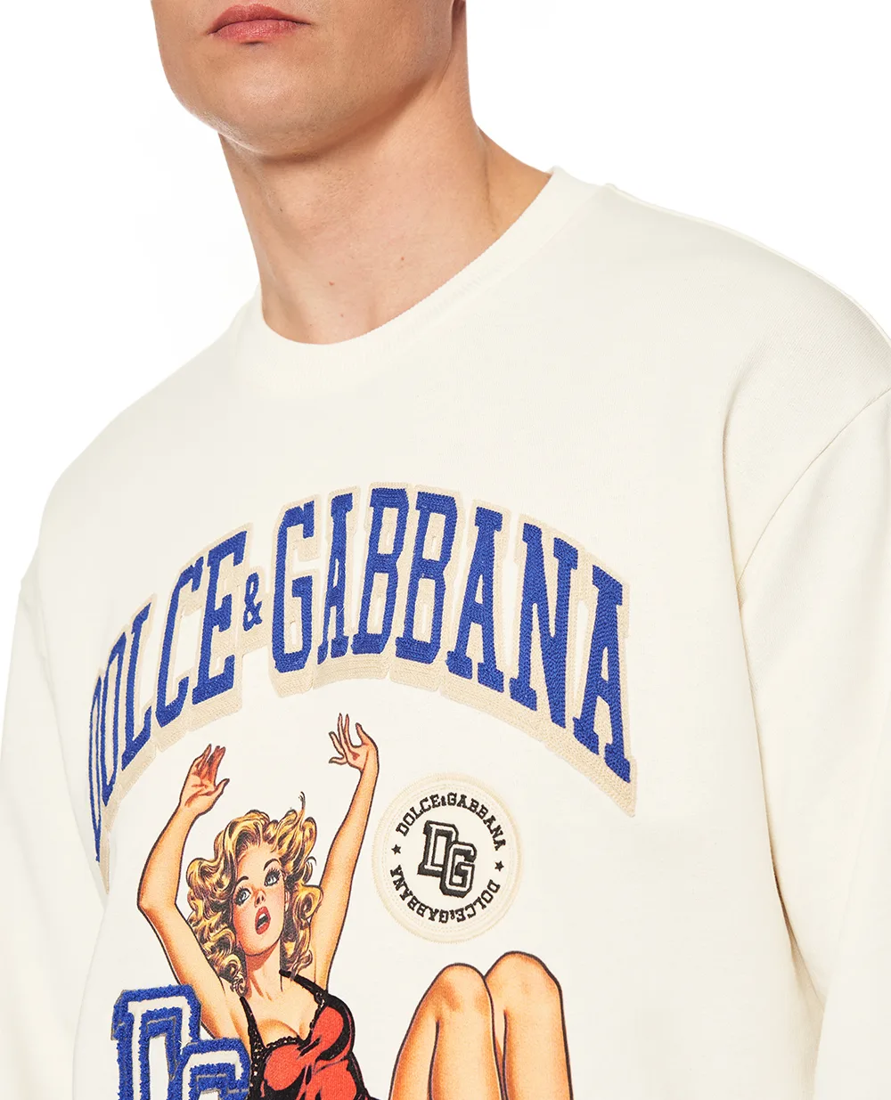 Свитшот Dolce&Gabbana G9AHSZ-G7PHH, кремовый цвет • Купить в интернет-магазине Kameron