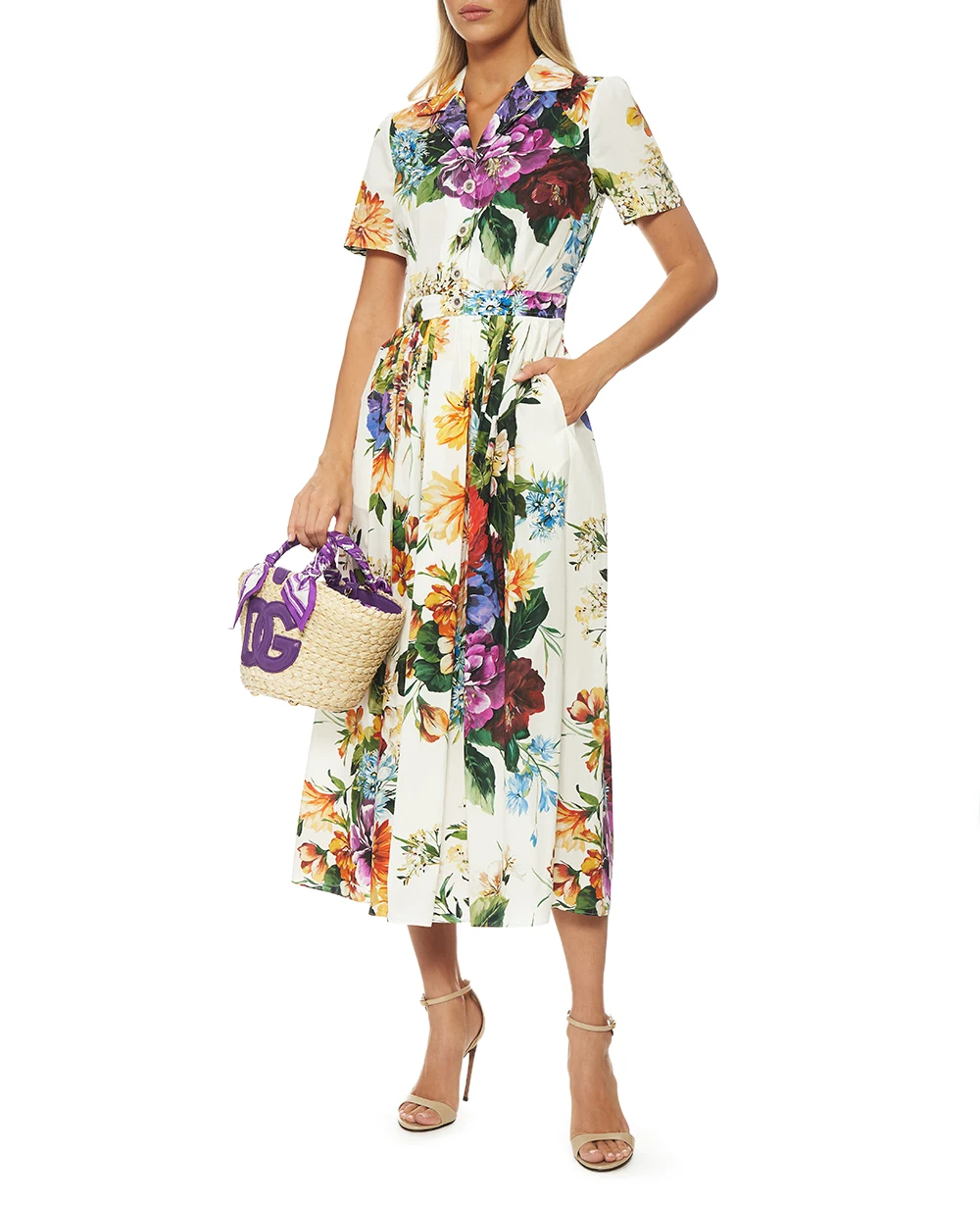 Сукня з квітковим принтом Dolce&Gabbana F6TVLT-HS5TR, різнокольоровий колір • Купити в інтернет-магазині Kameron