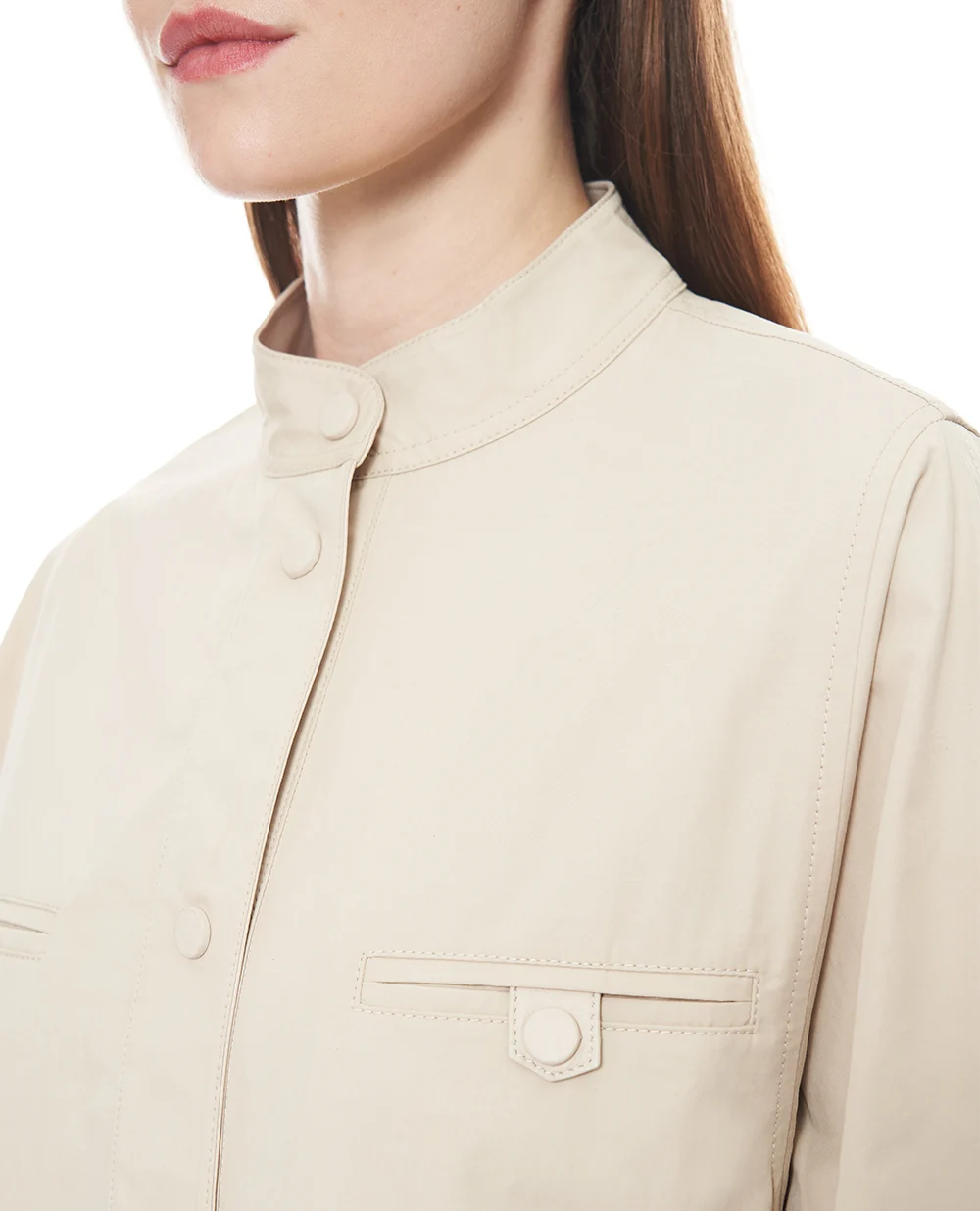 Куртка-сафари с поясом Yves Salomon 26EYV04372COSA, молочный цвет • Купить в интернет-магазине Kameron