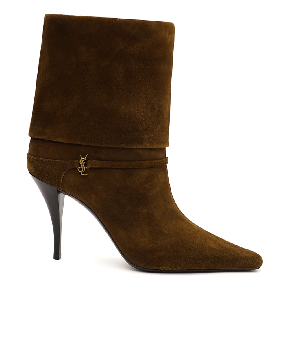 Ботильоны на каблуке Niki 90 Saint Laurent 801393-0LI00, коричневый цвет • Купить в интернет-магазине Kameron