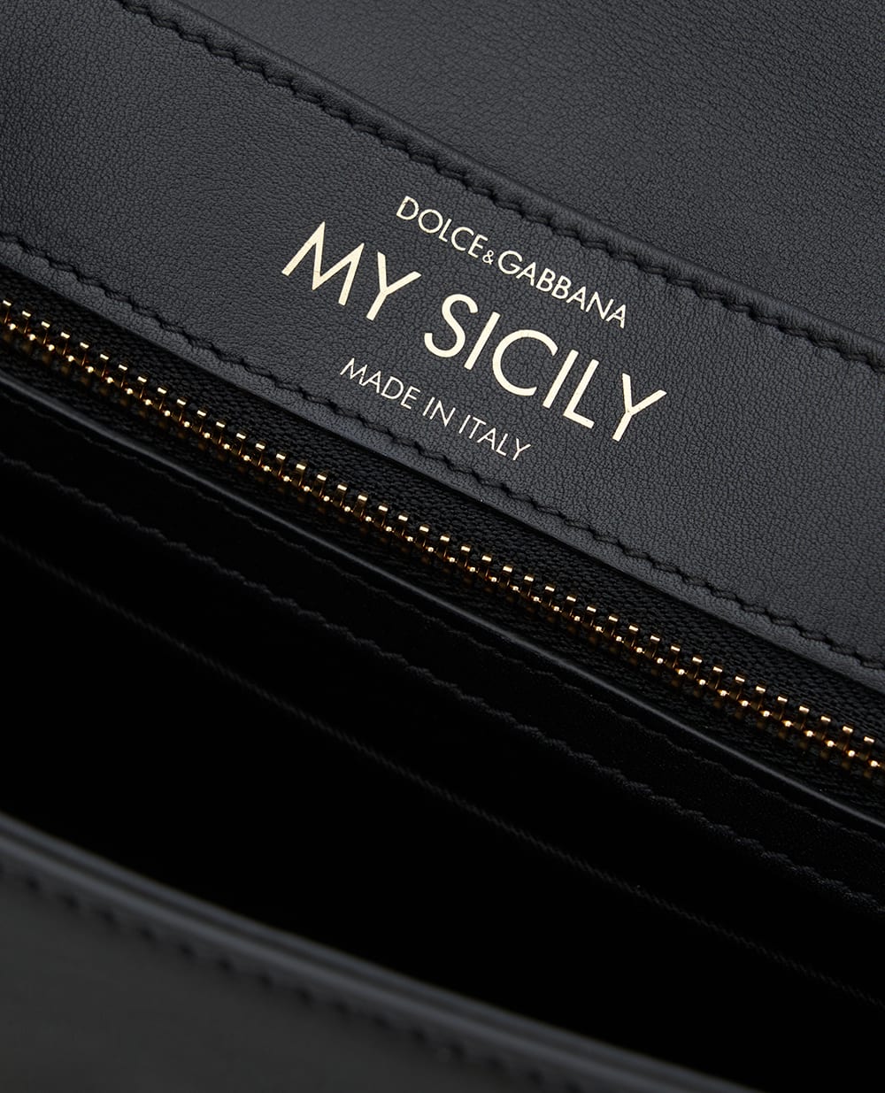 Шкіряна сумка My Sicily Dolce&Gabbana BB7781-B7321, чорний колір • Купити в інтернет-магазині Kameron