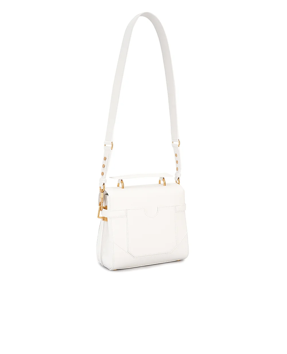 Кожаная сумка B-Buzz 23 Balmain DN0DB526LPOS, белый цвет • Купить в интернет-магазине Kameron