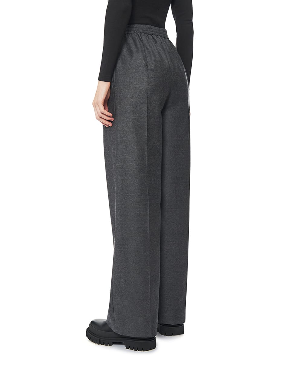 Штани з вовни Yves Salomon 26WYP040XXWO2W, сірий колір • Купити в інтернет-магазині Kameron