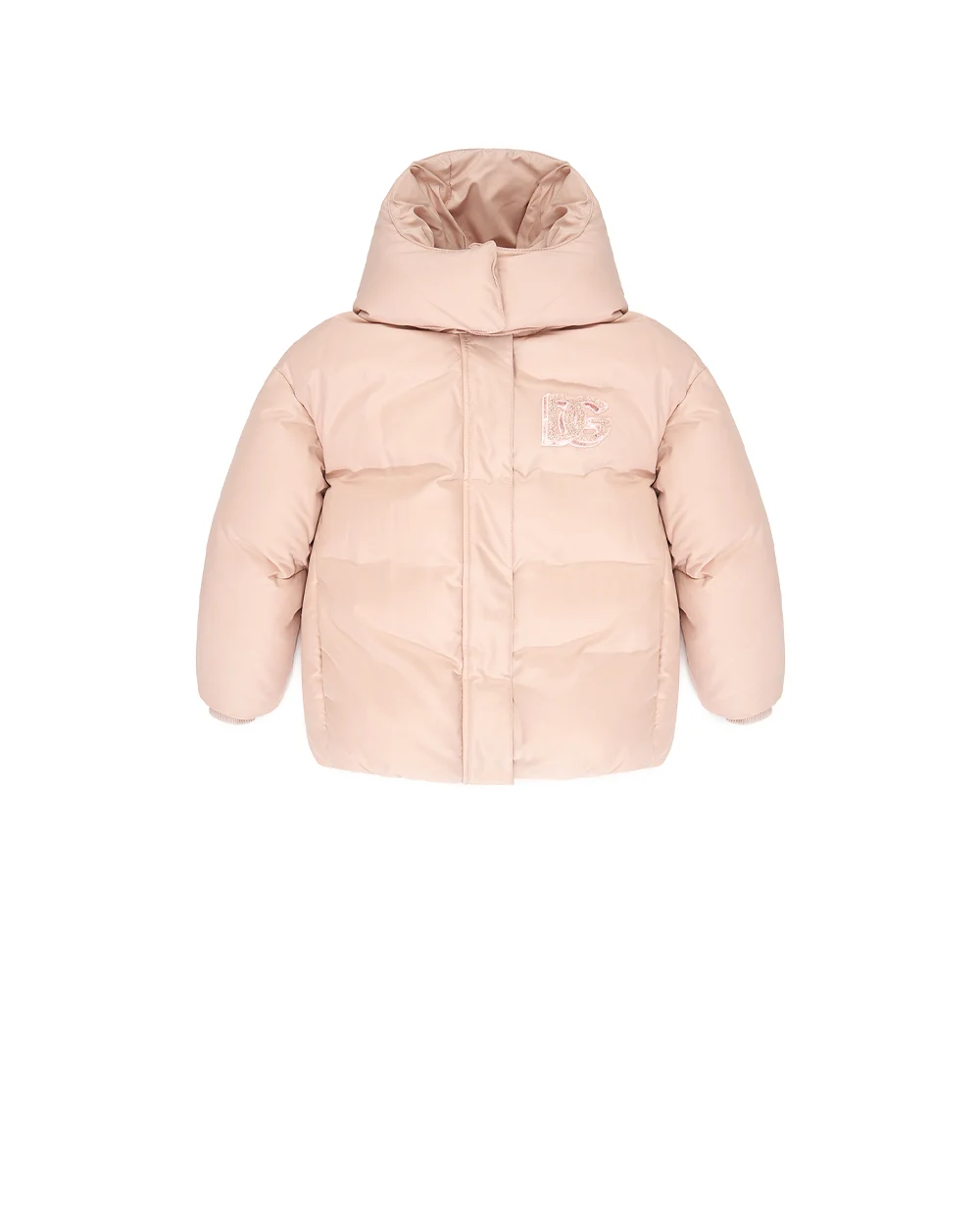Дитячий пуховик Dolce&Gabbana Kids L5JBS1-FUS3W-S, рожевий колір • Купити в інтернет-магазині Kameron