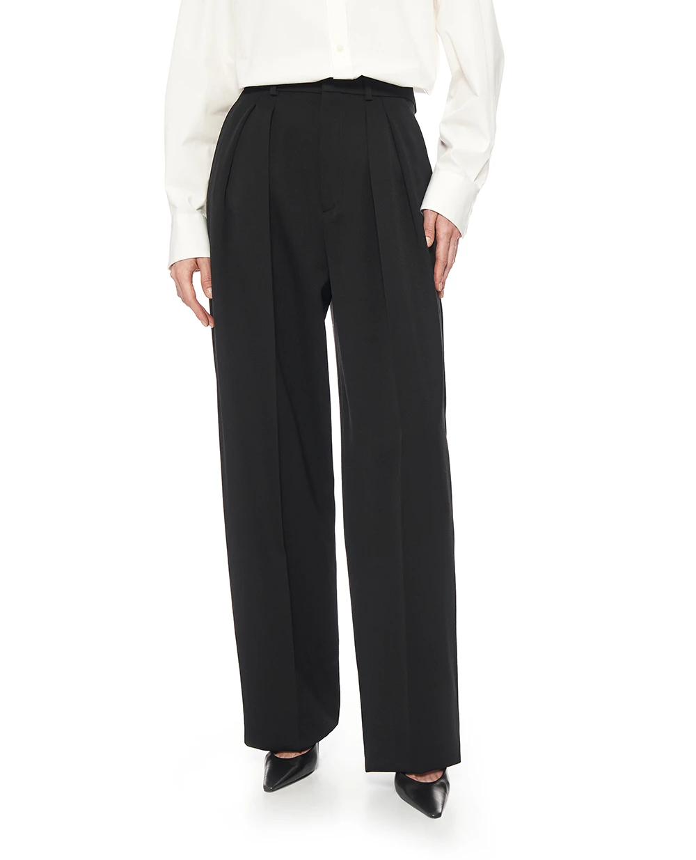 Шерстяные брюки Saint Laurent 824389-Y7E63, черный цвет • Купить в интернет-магазине Kameron