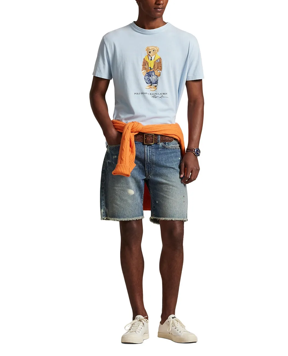 Футболка Polo Bear Polo Ralph Lauren 710P07347001, голубой цвет • Купить в интернет-магазине Kameron