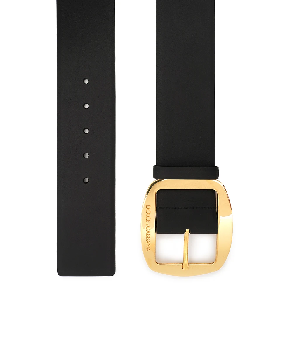 Ремень из телячьей кожи Dolce&Gabbana BE4608-AW844, черный цвет • Купить в интернет-магазине Kameron