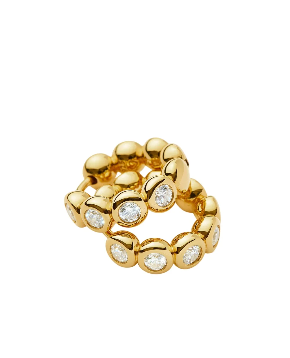 Сережки-кільця Missoma GU-G-E19-CZ, золотий колір • Купити в інтернет-магазині Kameron
