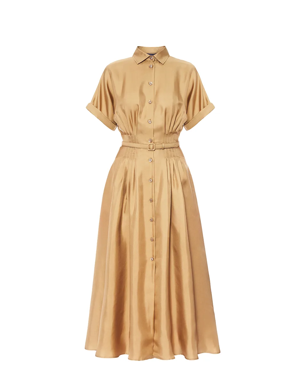 Платье из шелка Ralph Lauren Collection 290P00375001, бежевый цвет • Купить в интернет-магазине Kameron