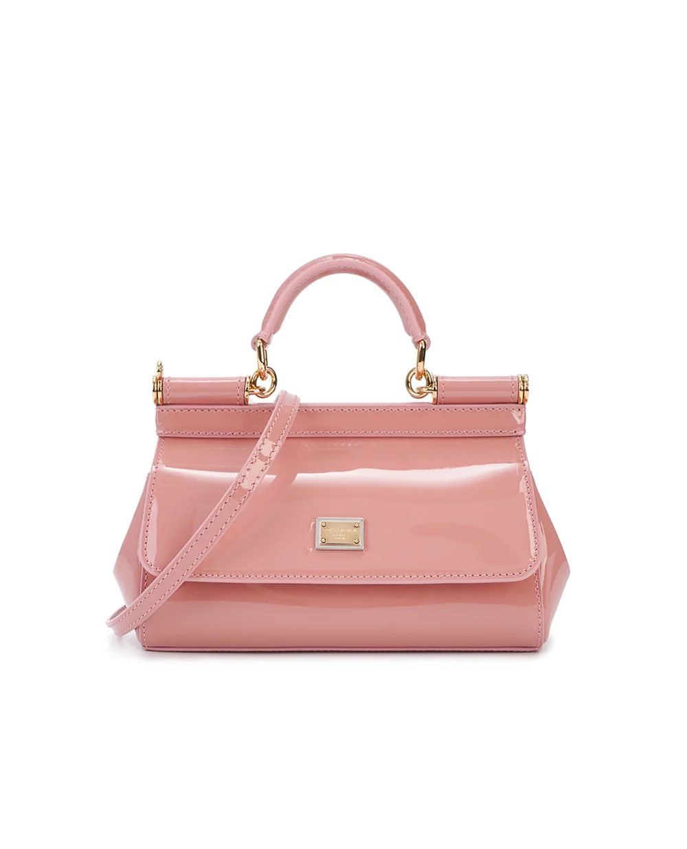 Шкіряна сумка Sicily Small Dolce&Gabbana BB7116-B1471, рожевий колір • Купити в інтернет-магазині Kameron
