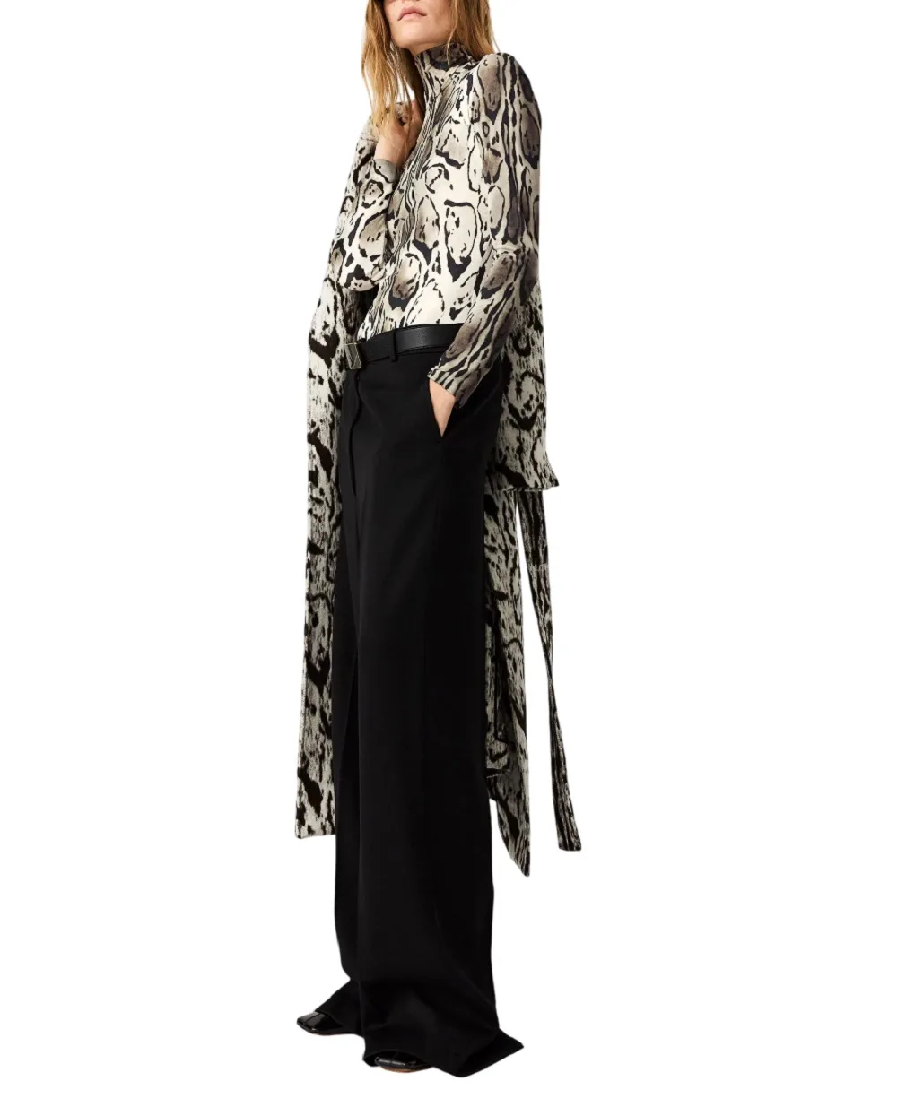 Боди с высоким воротником и принтом Stella McCartney 6T02793HS320, коричневый цвет • Купить в интернет-магазине Kameron