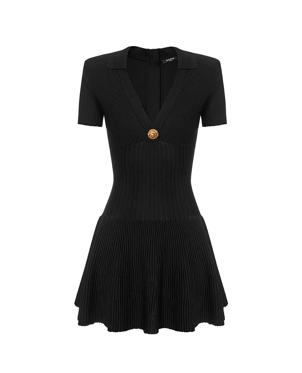 Коротка сукня сукні Balmain GF1R7153KJ30, чорний колір • Купити в інтернет-магазині Kameron