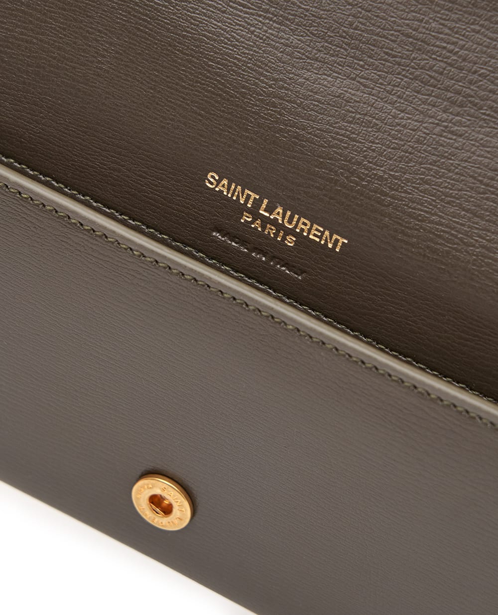 Кожаная сумка Cassandre Saint Laurent 635095-0U40J, хаки цвет • Купить в интернет-магазине Kameron