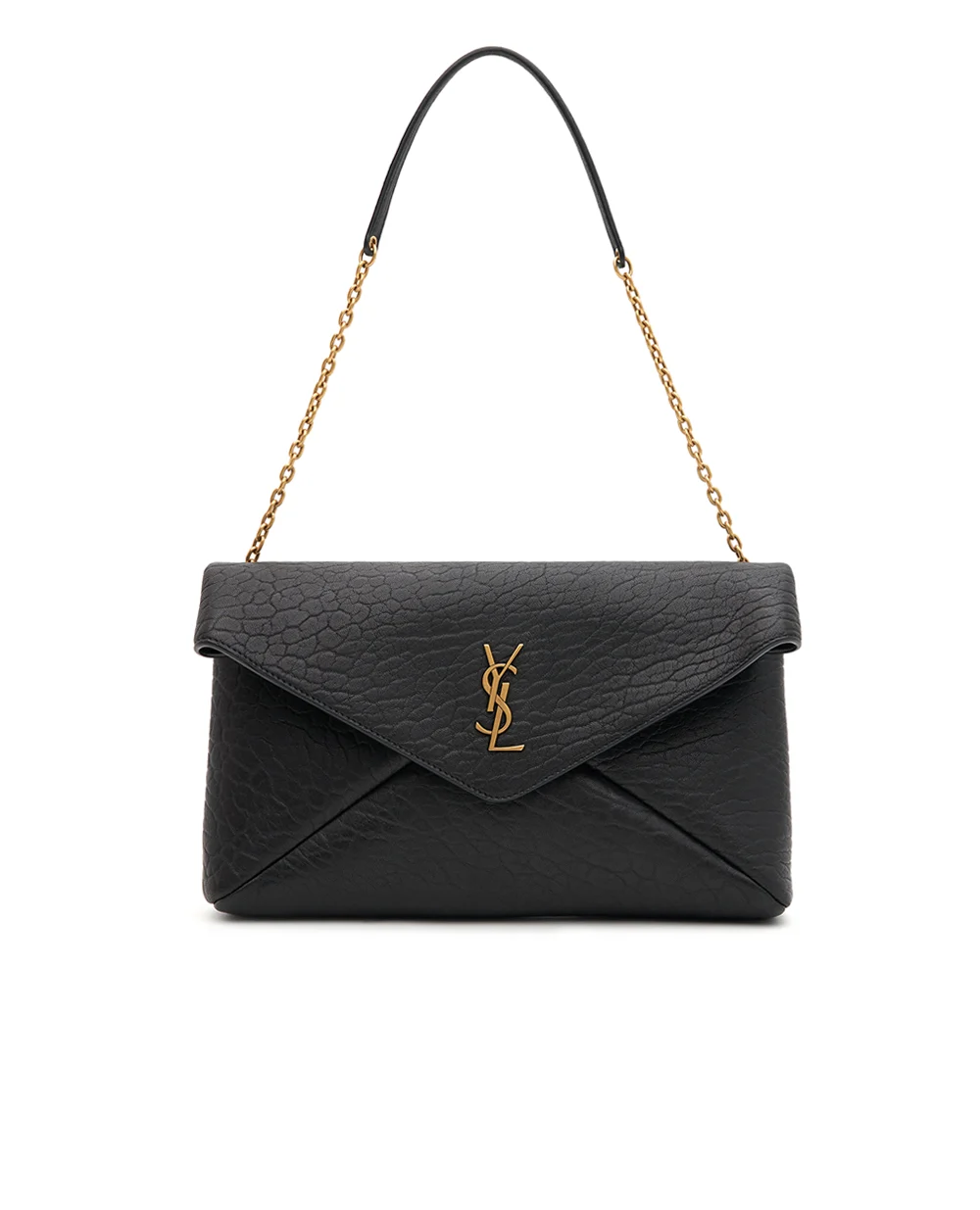 Клатч CASSANDRE из кожи ягненка Saint Laurent 853610-AACYT, черный цвет • Купить в интернет-магазине Kameron