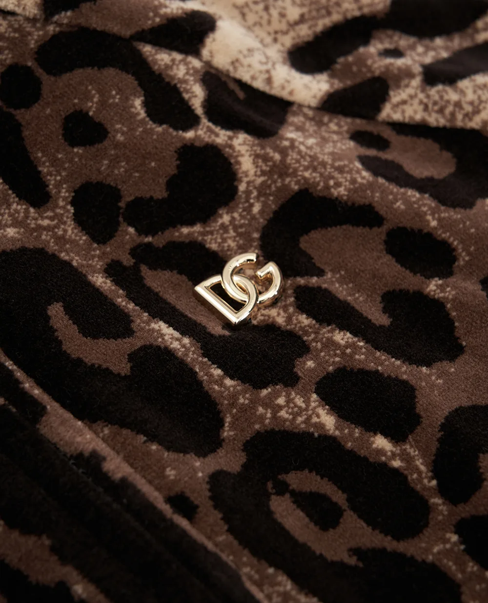 Дитяча толстовка з леопардовим принтом (костюм) Dolce&Gabbana Kids L5JWBB-FJ7D5-B, коричневий колір • Купити в інтернет-магазині Kameron