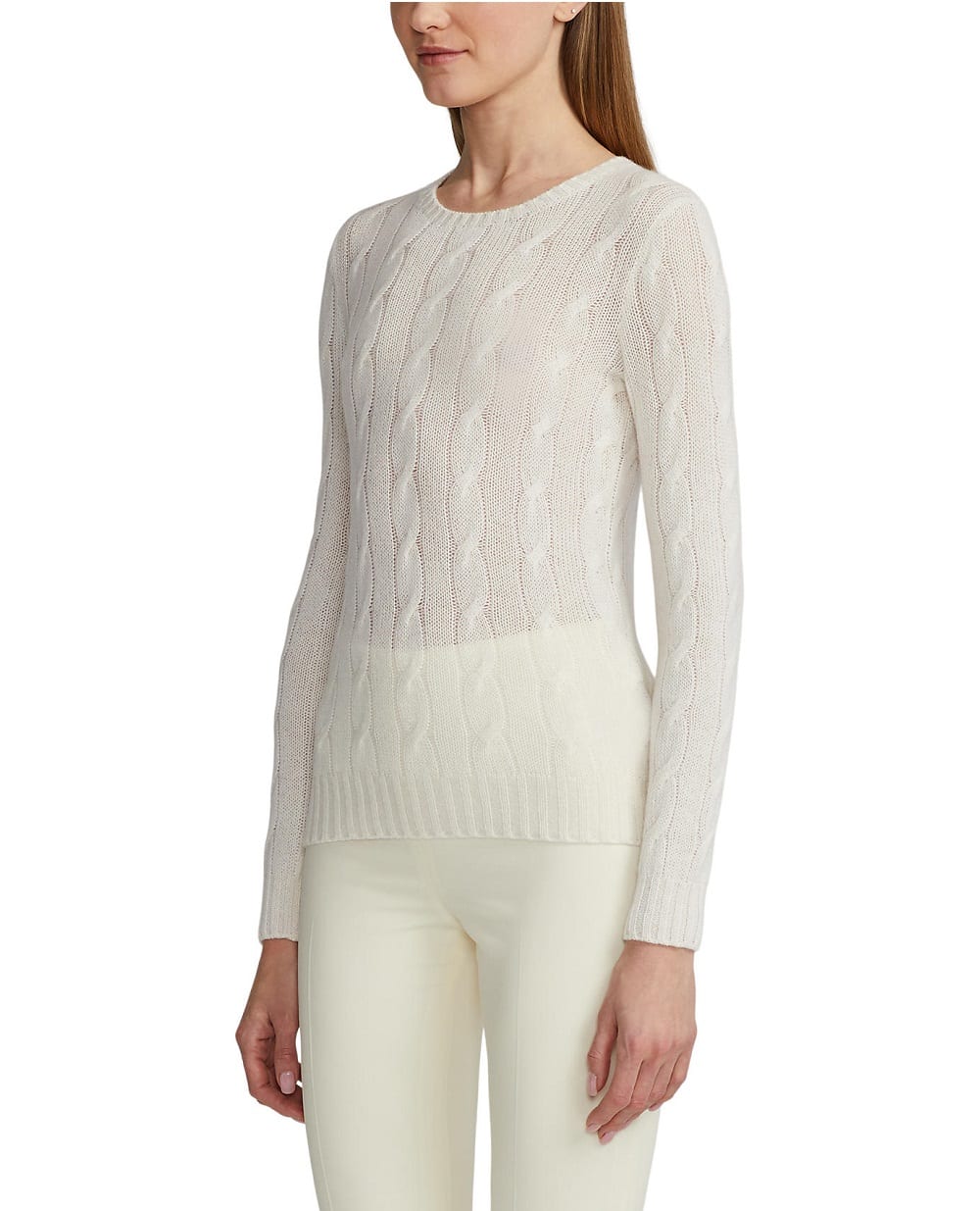 Кашемировый пуловер Ralph Lauren Collection 290963054004, кремовый цвет • Купить в интернет-магазине Kameron