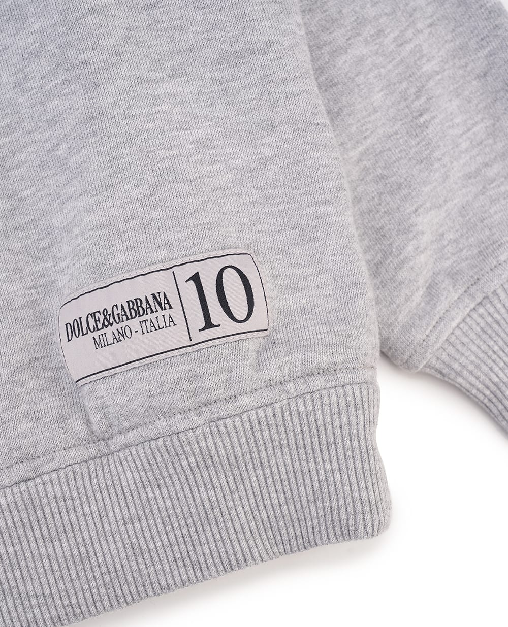 Детский свитшот (костюм) Dolce&Gabbana Kids L4JWKT-G7O4W-B, серый цвет • Купить в интернет-магазине Kameron