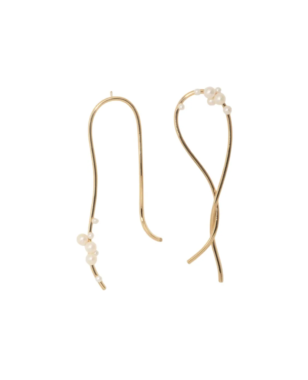 Сережки з перлів та золота Vermeil Completedworks A1025, золотий колір • Купити в інтернет-магазині Kameron