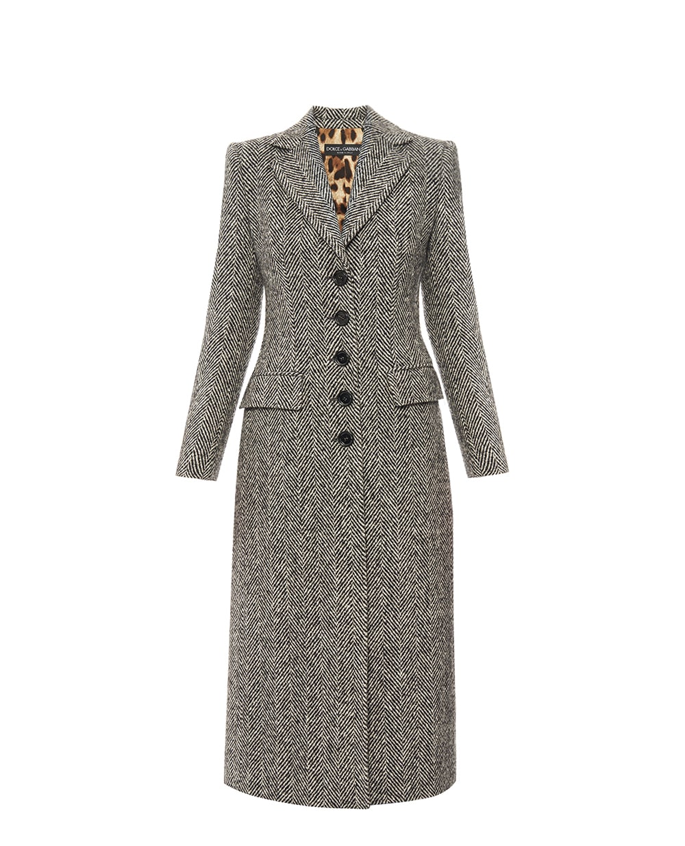 Пальто из шерсти Dolce&Gabbana F0W4QT-FC2FU, черный цвет • Купить в интернет-магазине Kameron
