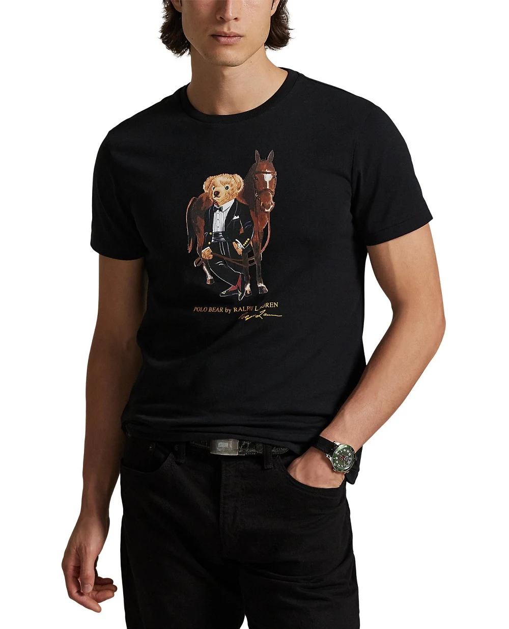 Футболка Polo Bear Polo Ralph Lauren 710P08093002, черный цвет • Купить в интернет-магазине Kameron