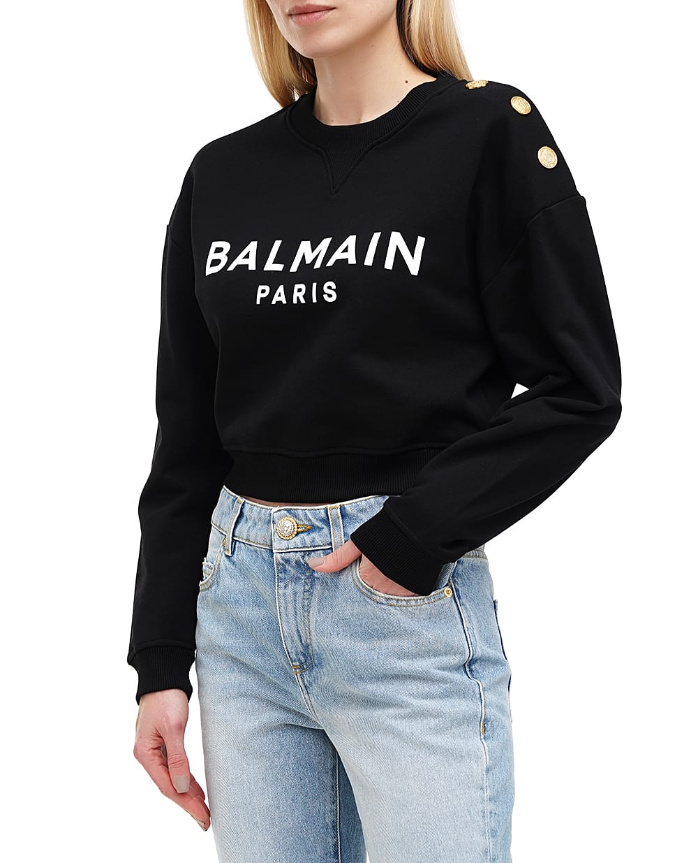 Толстовка Balmain EF1JQ002BB02, черный цвет • Купить в интернет-магазине Kameron