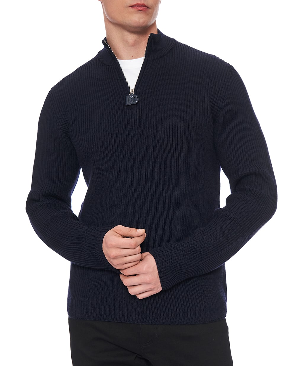 Светр з вовни Dolce&Gabbana GXW45T-JCVWY, синій колір • Купити в інтернет-магазині Kameron