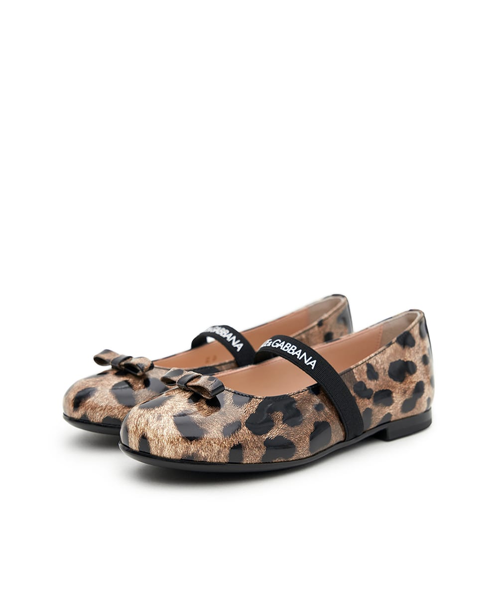 Балетки из блестящей телячьей кожи Dolce&Gabbana D11294-AM568-L, коричневый цвет • Купить в интернет-магазине Kameron