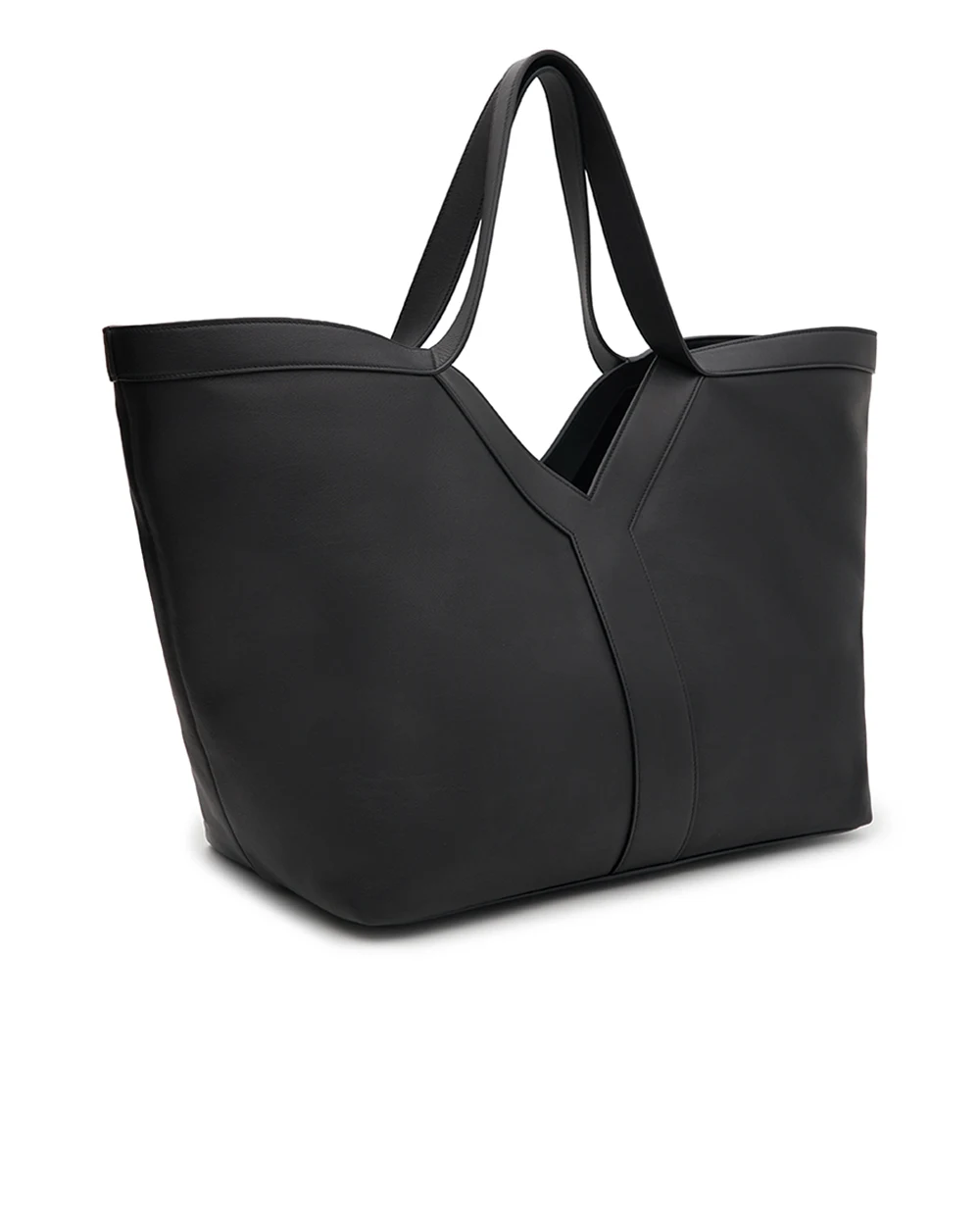 Сумка-тоут Y з телячої шкіри Saint Laurent 817602-AAEB3, чорний колір • Купити в інтернет-магазині Kameron