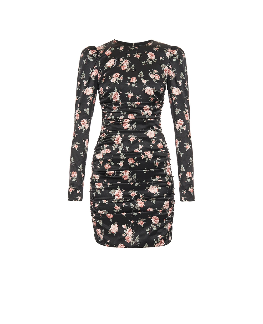 Платье с принтом из шёлка Dolce&Gabbana F60G3T-FSA8H, черный цвет • Купить в интернет-магазине Kameron