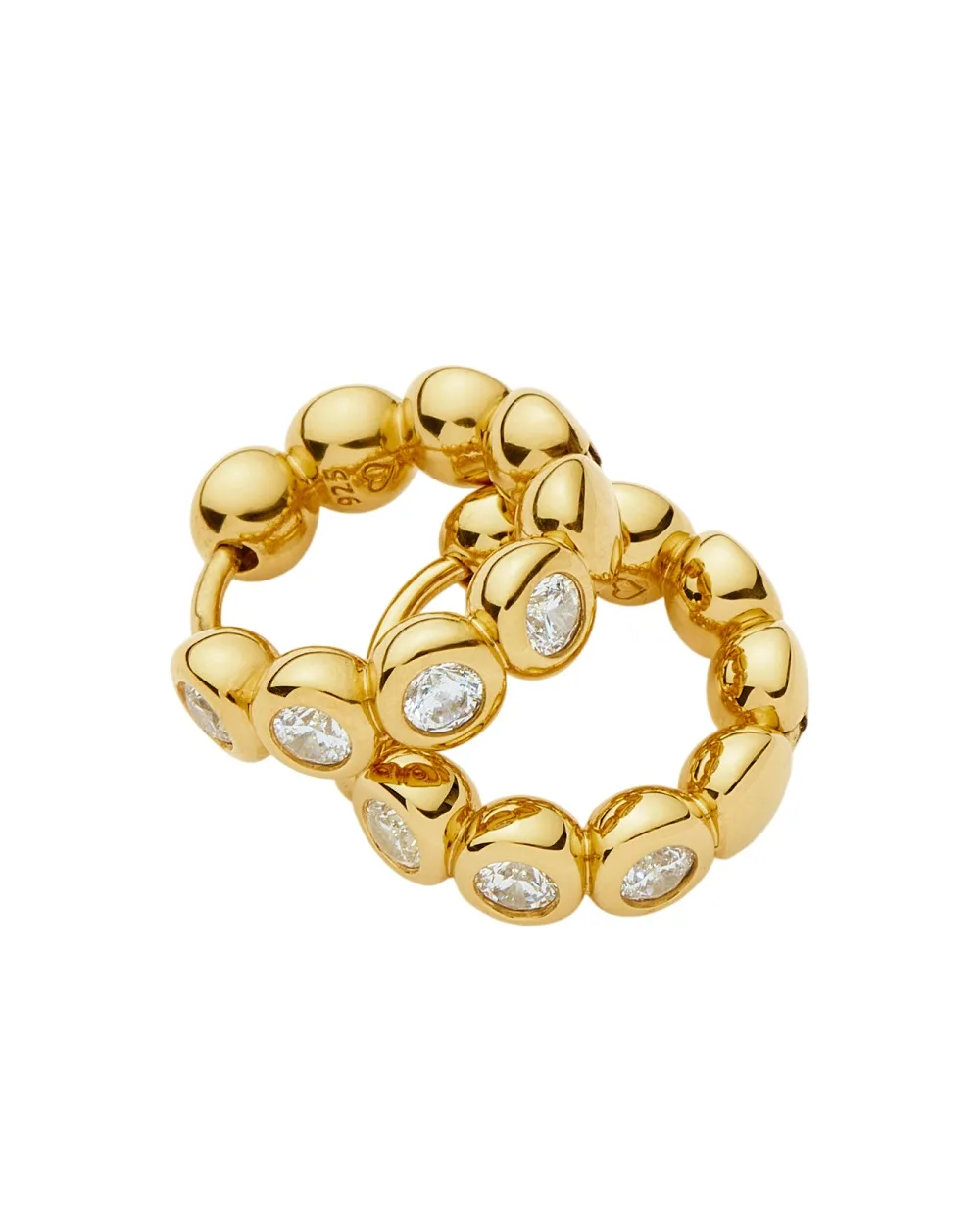 Сережки-кільця Missoma GU-G-E19-CZ, золотий колір • Купити в інтернет-магазині Kameron