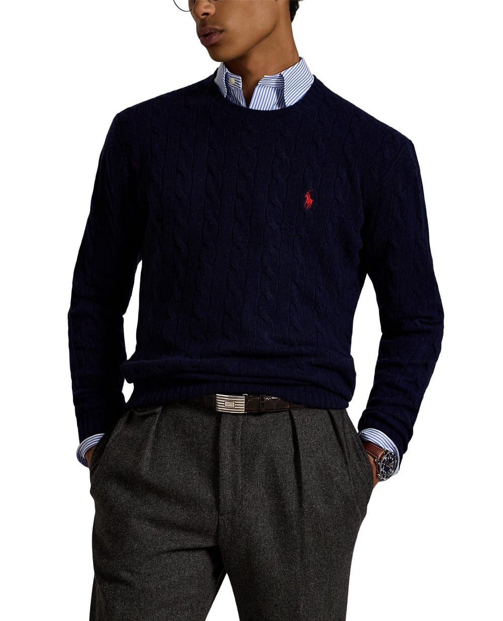 Светр з вовни та кашеміру Polo Ralph Lauren 710876762002, синій колір • Купити в інтернет-магазині Kameron