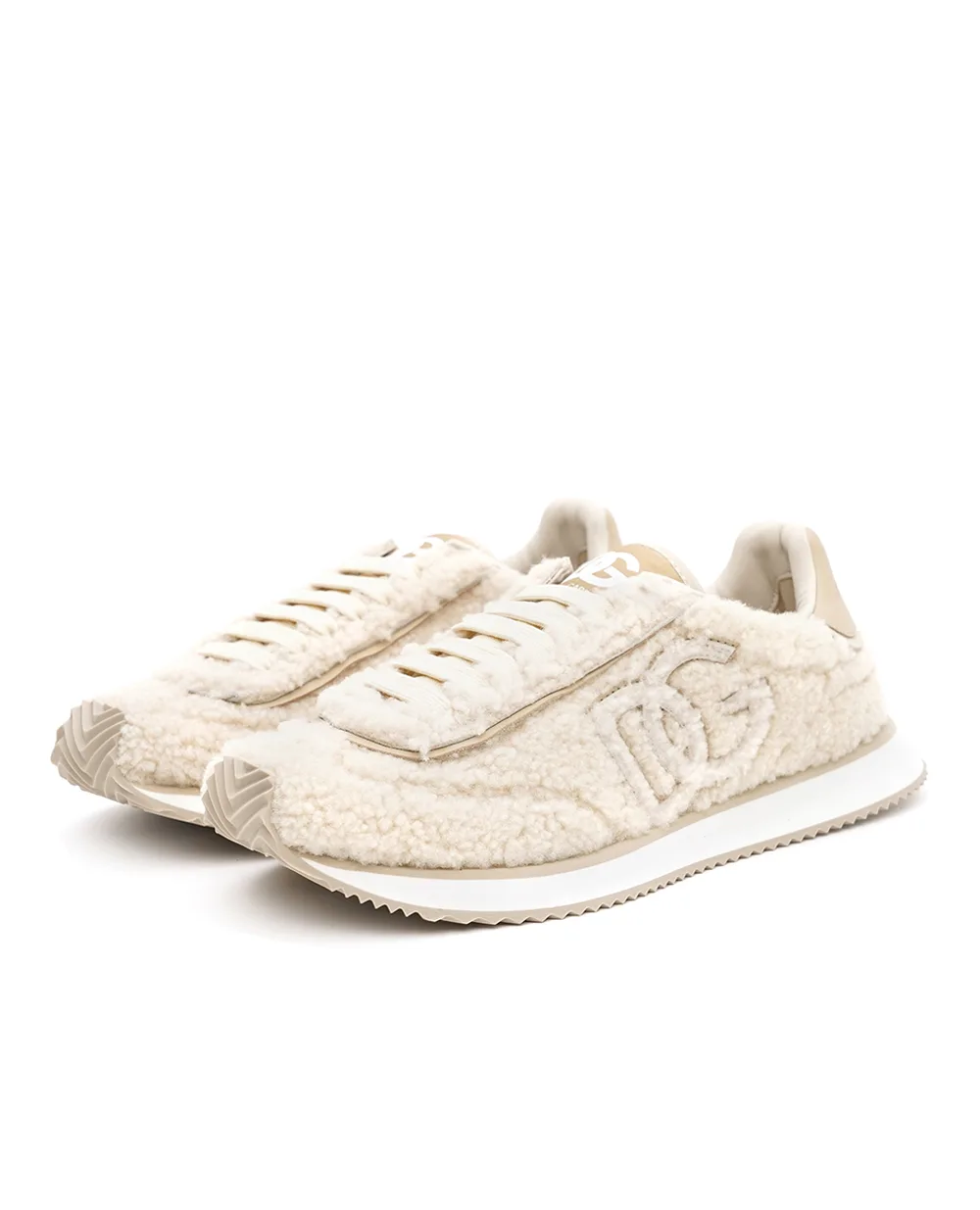 Кросівки DG Cushion із овчини Dolce&Gabbana CK2288-AI988, бежевий колір • Купити в інтернет-магазині Kameron