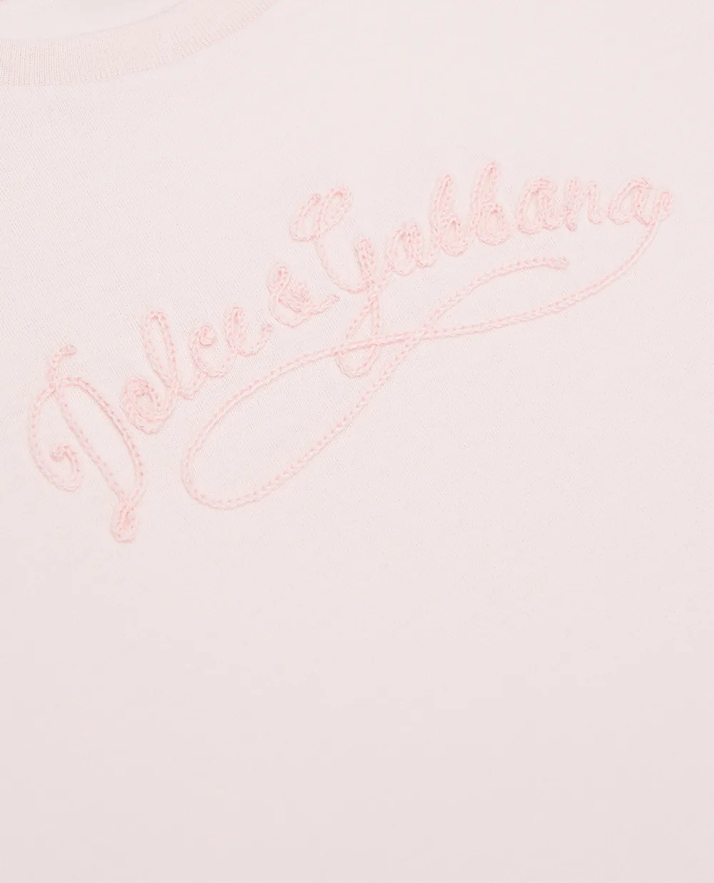 Дитяча футболка з вишивкою Dolce&Gabbana Kids L5JTNK-G7PYF-S, рожевий колір • Купити в інтернет-магазині Kameron