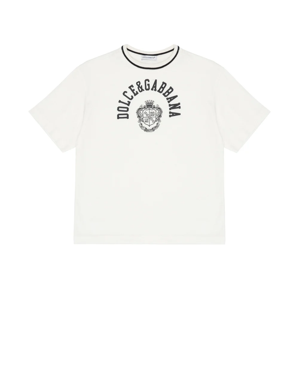 Дитяча футболка з принтом Dolce&Gabbana Kids L4JTHV-G7PTO-S, білий колір • Купити в інтернет-магазині Kameron