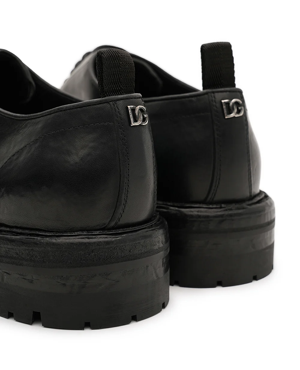 Дерби из телячьей кожи Dolce&Gabbana A10889-AV325, черный цвет • Купить в интернет-магазине Kameron