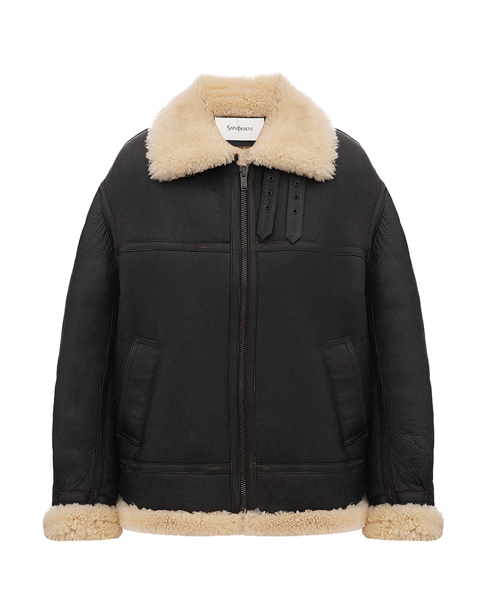 Дубленка Saint Laurent 800896-YCOW2, коричневый цвет • Купить в интернет-магазине Kameron