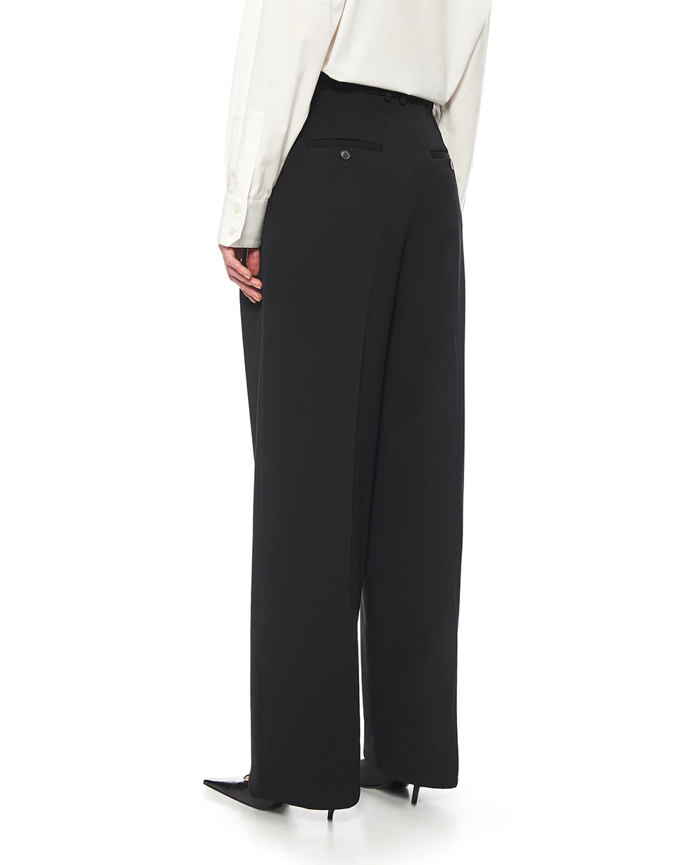 Шерстяные брюки Saint Laurent 824389-Y7E63, черный цвет • Купить в интернет-магазине Kameron