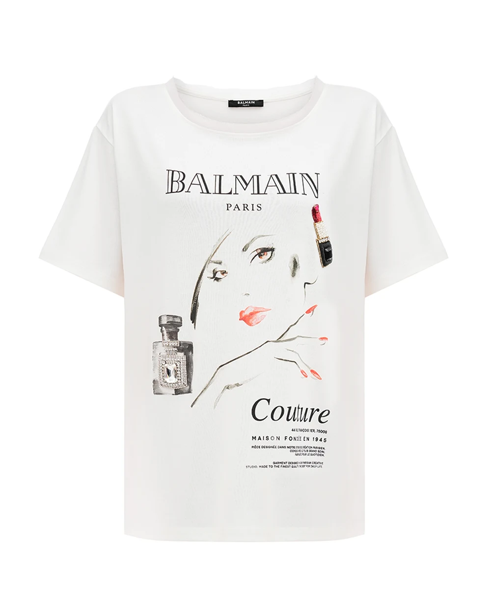 Футболка Balmain EF0EG129GE86, белый цвет • Купить в интернет-магазине Kameron