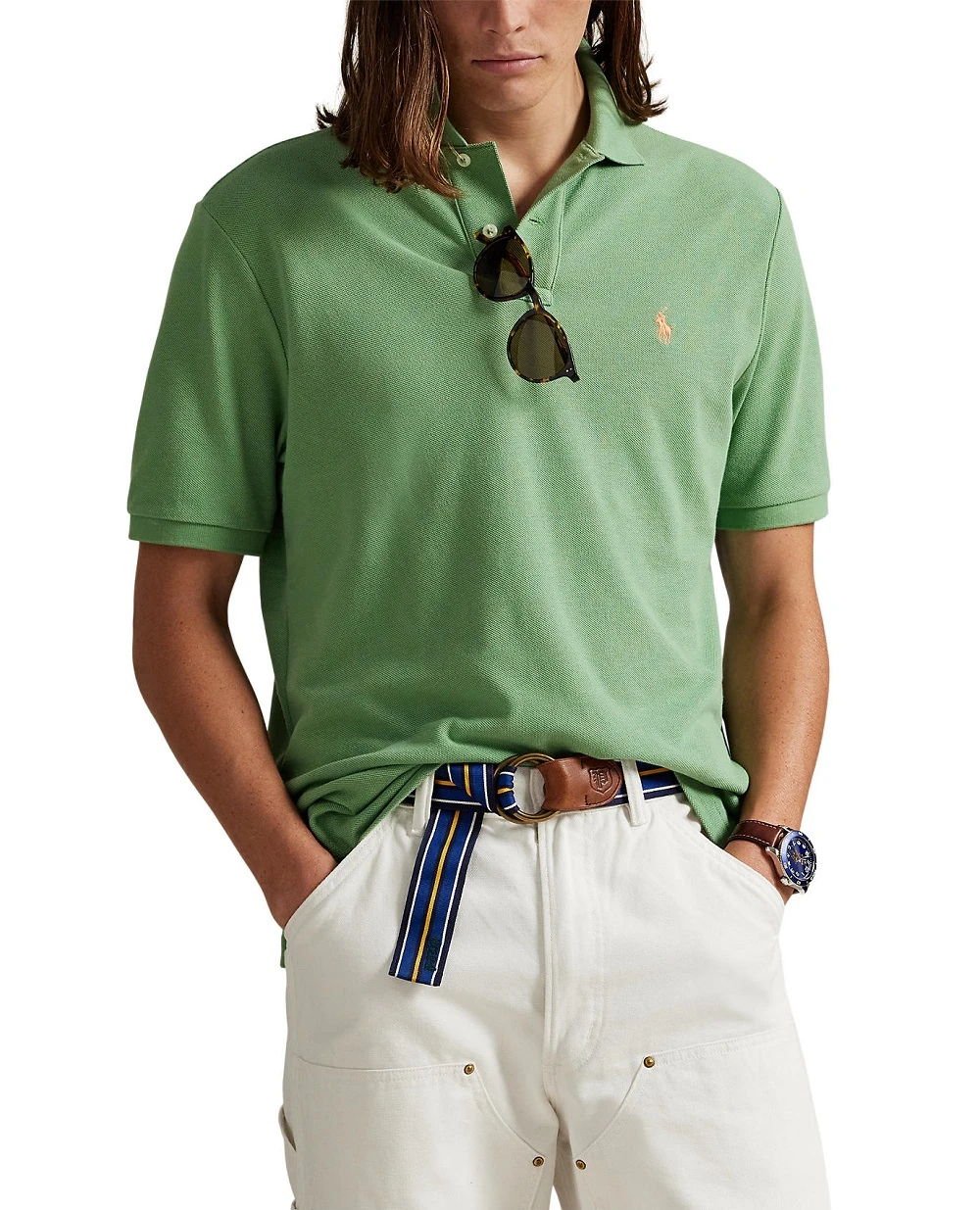 Поло Polo Ralph Lauren 710680784464, зеленый цвет • Купить в интернет-магазине Kameron