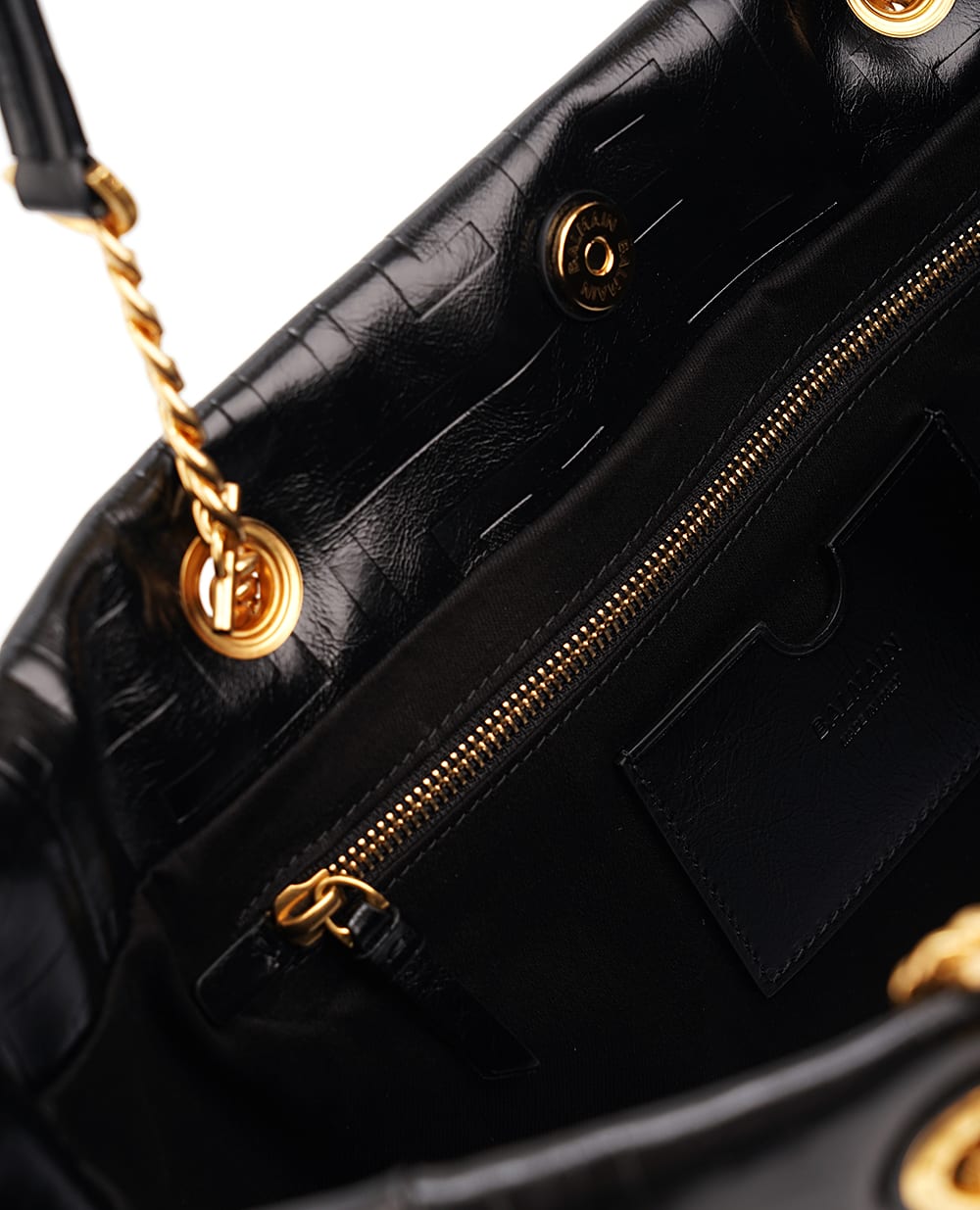 Кожаная сумка 1945 Soft Cabas Balmain EN1FF827LETF, черный цвет • Купить в интернет-магазине Kameron