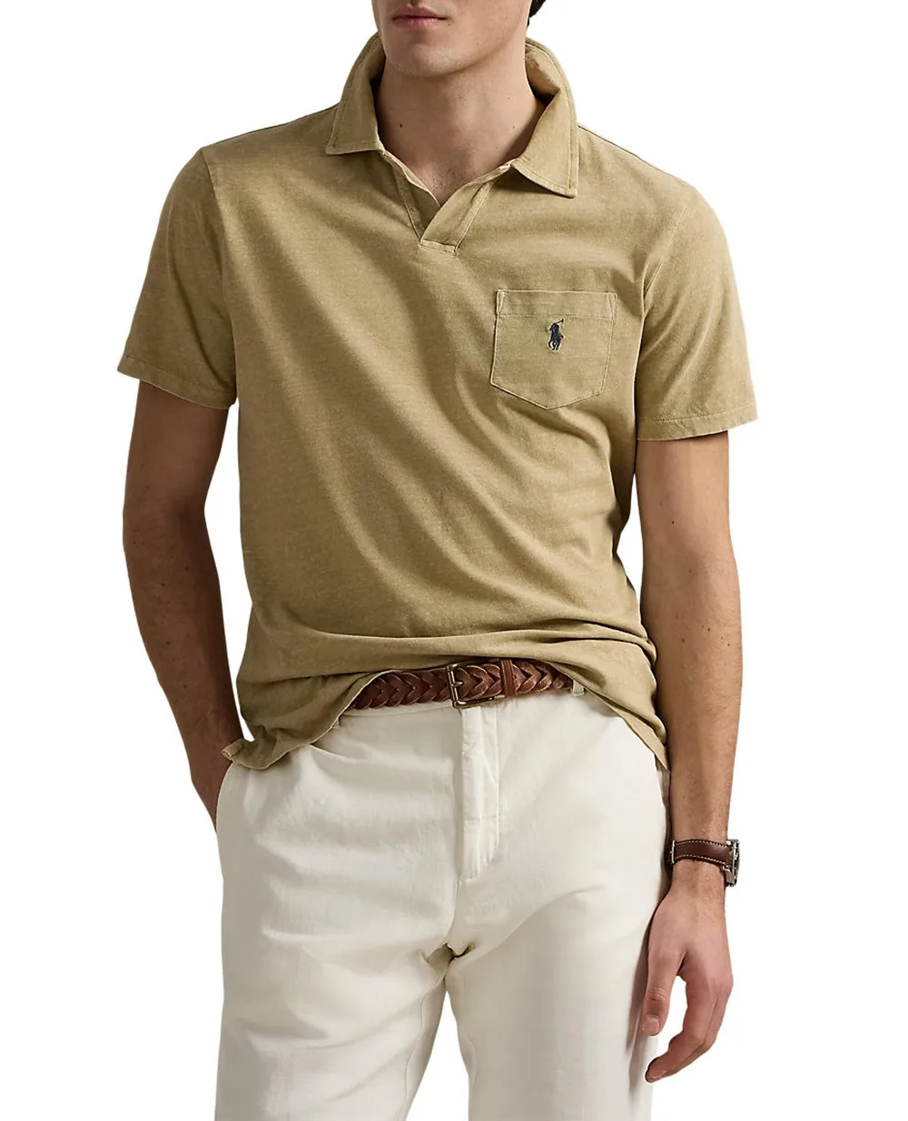 Поло Polo Ralph Lauren 710964512003, бежевый цвет • Купить в интернет-магазине Kameron