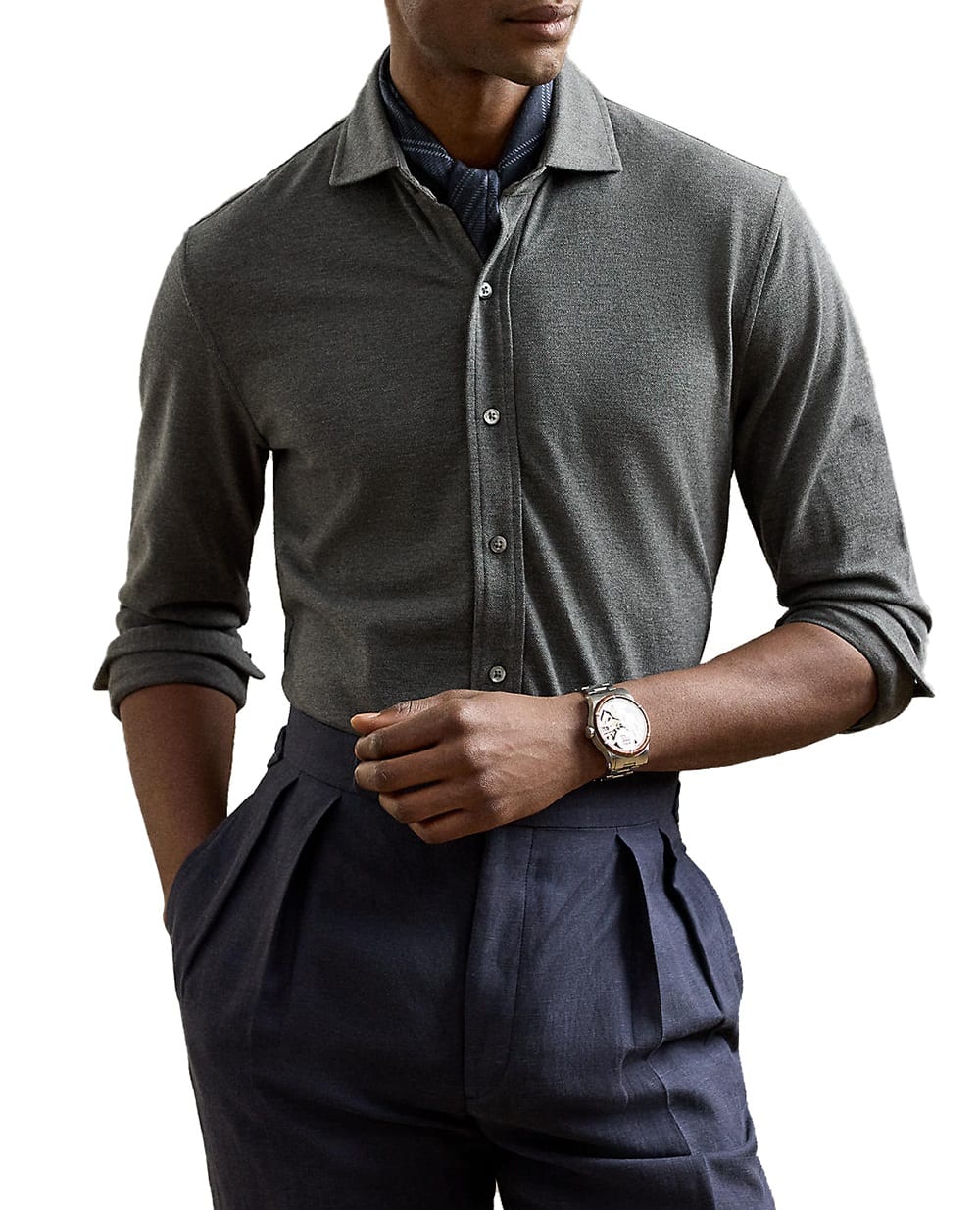 Рубашка Ralph Lauren Purple Label 790774610047, серый цвет • Купить в интернет-магазине Kameron